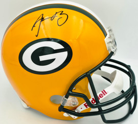 Aaron Rodgers Autographed Green Bay Packers Yellow Replica Full Size Helmet PSA/DNA #T25944