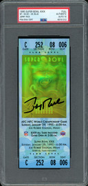 Jerry Rice Autographed 1995 Super Bowl XXIX Full Ticket (Blue) San Francisco 49ers Auto Grade Gem Mint 10 PSA/DNA #46741312