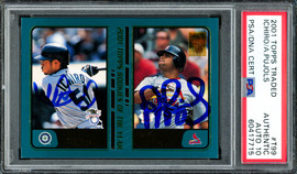Albert Pujols & Ichiro Suzuki Autographed 2001 Topps Traded Rookie Card #T99 Auto Grade Gem Mint 10 PSA/DNA #60417715