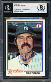 Dick Tidrow Autographed 1978 Topps Card #179 New York Yankees Beckett BAS #19830962