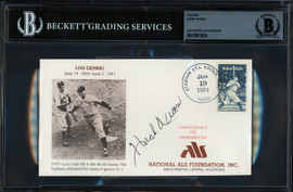Hank Aaron Autographed 1984 First Day Cover Atlanta Braves Beckett BAS #19815854