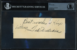 Ted Williams Autographed 2x6 Cut Signature Boston Red Sox "Best Wishes & Keep Hitting" Beckett BAS #19816331