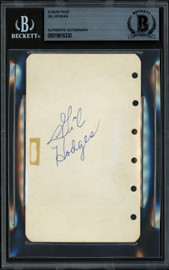 Gil Hodges Autographed 3x5 Album Page Photo Los Angeles Dodgers, New York Mets Beckett BAS #19816330