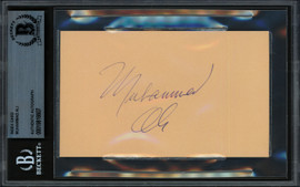 Muhammad Ali Autographed 3x5 Index Card Vintage Signature Beckett BAS #19816607