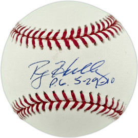 Roy Halladay Autographed Official MLB Baseball Toronto Blue Jays "P.G. 5-29-10" Beckett BAS #AE85544