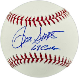 Ron Santo Autographed Official MLB Baseball Chicago Cubs Beckett BAS QR #BM02397