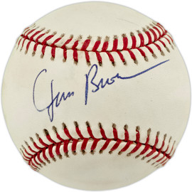 Jim Brown Autographed Official AL Baseball Cleveland Browns Beckett BAS #AE85108