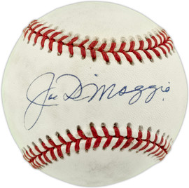 Joe DiMaggio Autographed Official AL Baseball New York Yankees Beckett BAS #AE85110