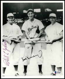 Hank Greenberg & Robert Johnson Autographed 8x10 Photo Detroit Tigers Philadelphia A's Beckett BAS #A77119