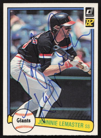 Johnnie LeMaster Autographed 1982 Donruss Card #524 San Francisco Giants SKU #263590