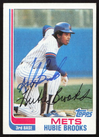 Hubie Brooks Autographed 1982 Topps Card #494 Montreal Expos SKU #263691