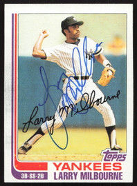 Larry Milbourne Autographed 1982 Topps Card #669 New York Yankees SKU #263701