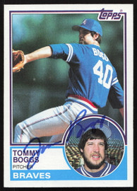 Tommy Boggs Autographed 1983 Topps Card #649 Atlanta Braves SKU #263862