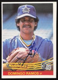 Domingo Ramos Autographed 1984 Donruss Card #440 Seattle Mariners SKU #263925