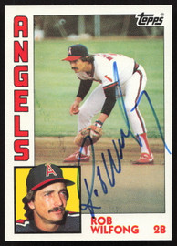 Rob Wilfong Autographed 1984 Topps Card #79 California Angels SKU #264006