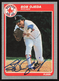 Bob Ojeda Autographed 1985 Fleer Card #166 Boston Red Sox SKU #264096