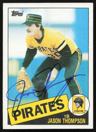 Jason Thompson Autographed 1985 Topps Card #490 Pittsburgh Pirates SKU #264114
