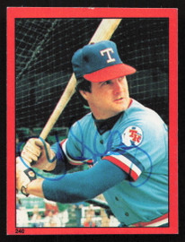 Jim Sundberg Autographed 1982 Topps Stickers Card #240 Texas Rangers SKU #264209