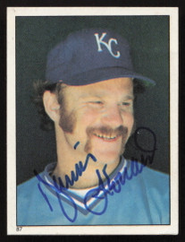 Dennis Leonard Autographed 1981 Topps Stickers Card #87 Kansas City Royals SKU #264229