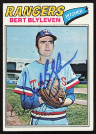 Bert Blyleven Autographed 1977 Topps Card #630 Texas Rangers SKU #264294