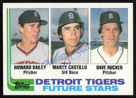 Marty Castillo Autographed 1982 Topps Rookie Card #261 Detroit Tigers SKU #264376