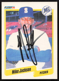 Mike Jackson Autographed 1990 Fleer Card #517 Seattle Mariners SKU #264554
