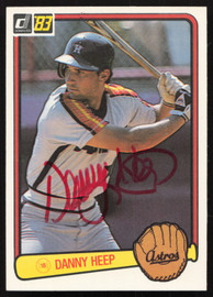 Danny Heep Autographed 1983 Donruss Card #443 Houston Astros SKU #264629