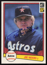 Joe Niekro Autographed 1982 Donruss Card #167 Houston Astros SKU #264704