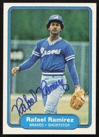 Rafael Ramirez Autographed 1982 Fleer Card #447 Atlanta Braves SKU #264766