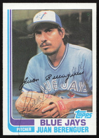 Juan Berenguer Autographed 1982 Topps Card #437 Toronto Blue Jays SKU #264816