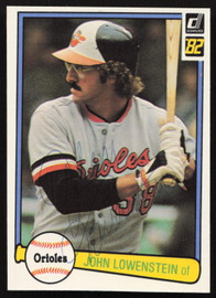 John Lowenstein Autographed 1982 Donruss Card #599 Baltimore Orioles SKU #264879