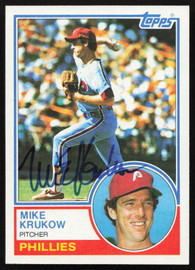 Mike Krukow Autographed 1983 Topps Card #331 Philadelphia Phillies SKU #263837