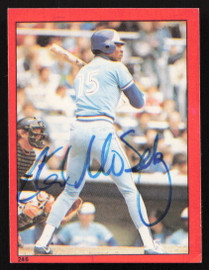 Lloyd Moseby Autographed 1982 Topps Stickers Card #246 Toronto Blue Jays SKU #264211