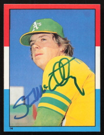 Steve McCatty Autographed 1982 Topps Stickers Card #14 Oakland A's SKU #264213