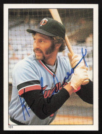 Ken Landreaux Autographed 1981 Topps Stickers Card #101 Minnesota Twins SKU #264230
