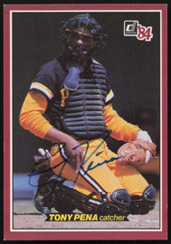 Tony Pena Autographed 1984 Donruss Action All Stars Card #3 Pittsburgh Pirates SKU #264359