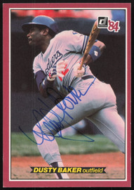 Dusty Baker Autographed 1984 Donruss Action All Stars Card #47 Los Angeles Dodgers SKU #264365