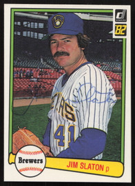 Jim Slaton Autographed 1982 Donruss Card #80 Milwaukee Brewers SKU #264691