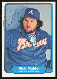 Rick Mahler Autographed 1982 Fleer Card #440 Atlanta Braves SKU #264764
