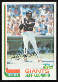 Jeff Leonard Autographed 1982 Topps Card #47 San Francisco Giants SKU #264795