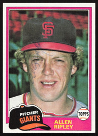 Allen Ripley Autographed 1981 Topps Card #144 San Francisco Giants SKU #264905