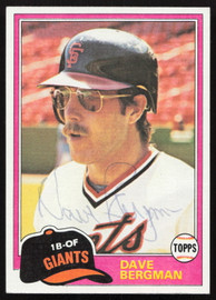 Dave Bergman Autographed 1981 Topps Traded Card #734 San Francisco Giants SKU #264954