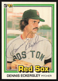 Dennis Eckersley Autographed 1981 Donruss Card #96 Boston Red Sox SKU #264979