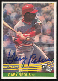 Gary Redus Autographed 1984 Donruss Card #184 Cincinnati Reds SKU #265124