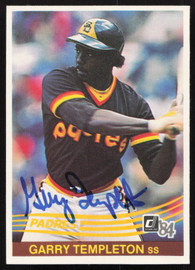 Garry Templeton Autographed 1984 Donruss Card #185 San Diego Padres SKU #265125