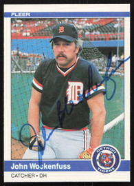 John Wockenfuss Autographed 1984 Fleer Card #95 Detroit Tigers SKU #265151