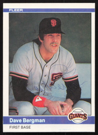 Dave Bergman Autographed 1984 Fleer Card #366 San Francisco Giants SKU #265168