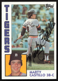 Marty Castillo Autographed 1984 Topps Card #303 Detroit Tigers SKU #265215
