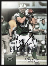 Erik Decker Autographed 2015 Panini Prestige Card #28 New York Jets SKU #265302