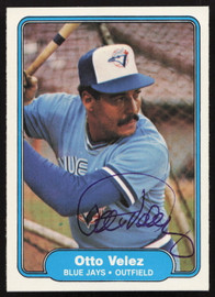 Otto Velez Autographed 1982 Fleer Card #625 Toronto Blue Jays SKU #263661
